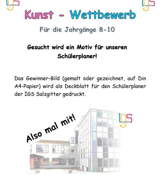 Titelbild für Schülerplaner gesucht